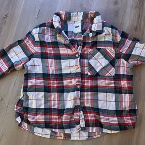 Aerie red and green flannel